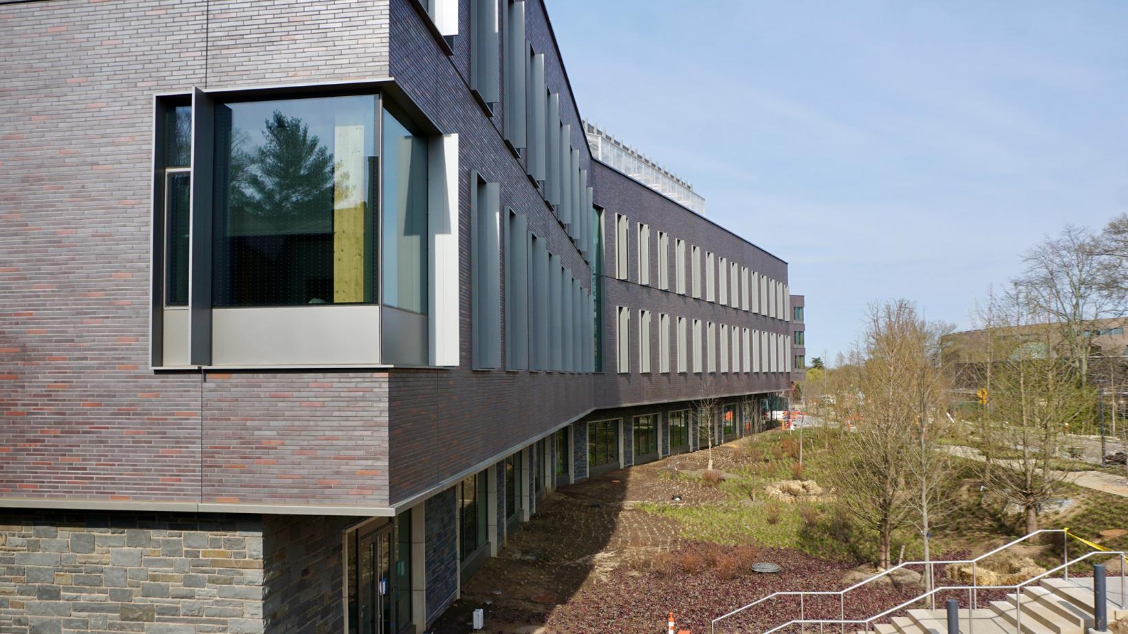 Exterior of Briger Hall on the Princeton campus.