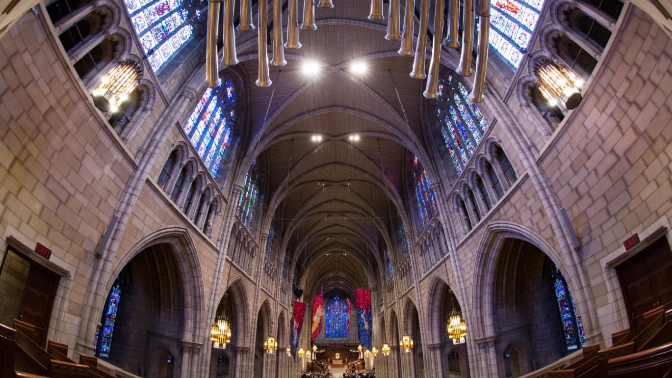 Interior of University Chapel during Service of Remembrance
