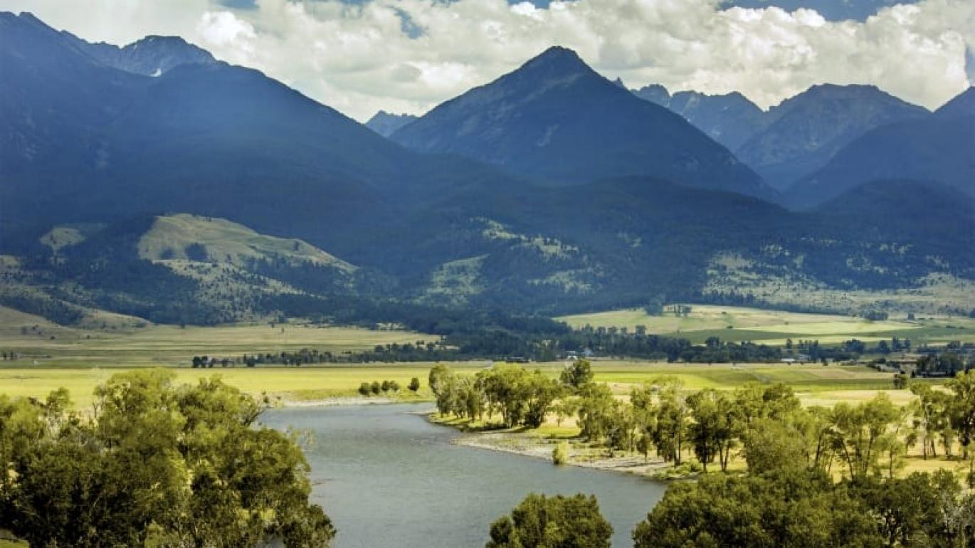 Mountains and open land