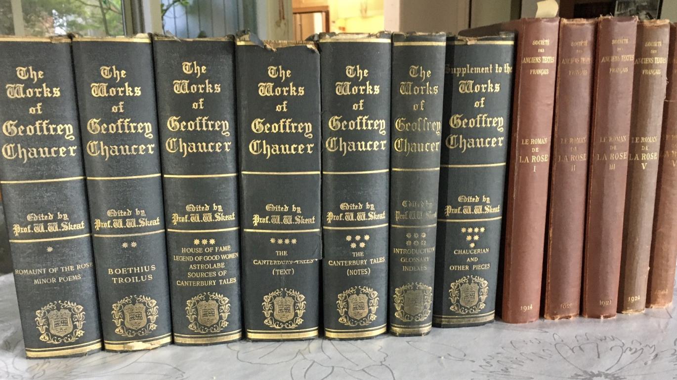 Books on a shelf