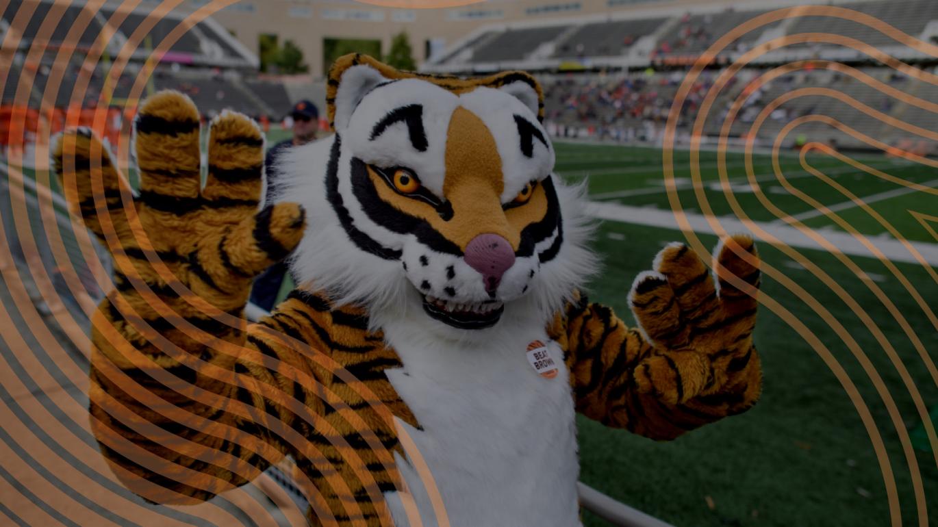 Princeton Tiger on Football field