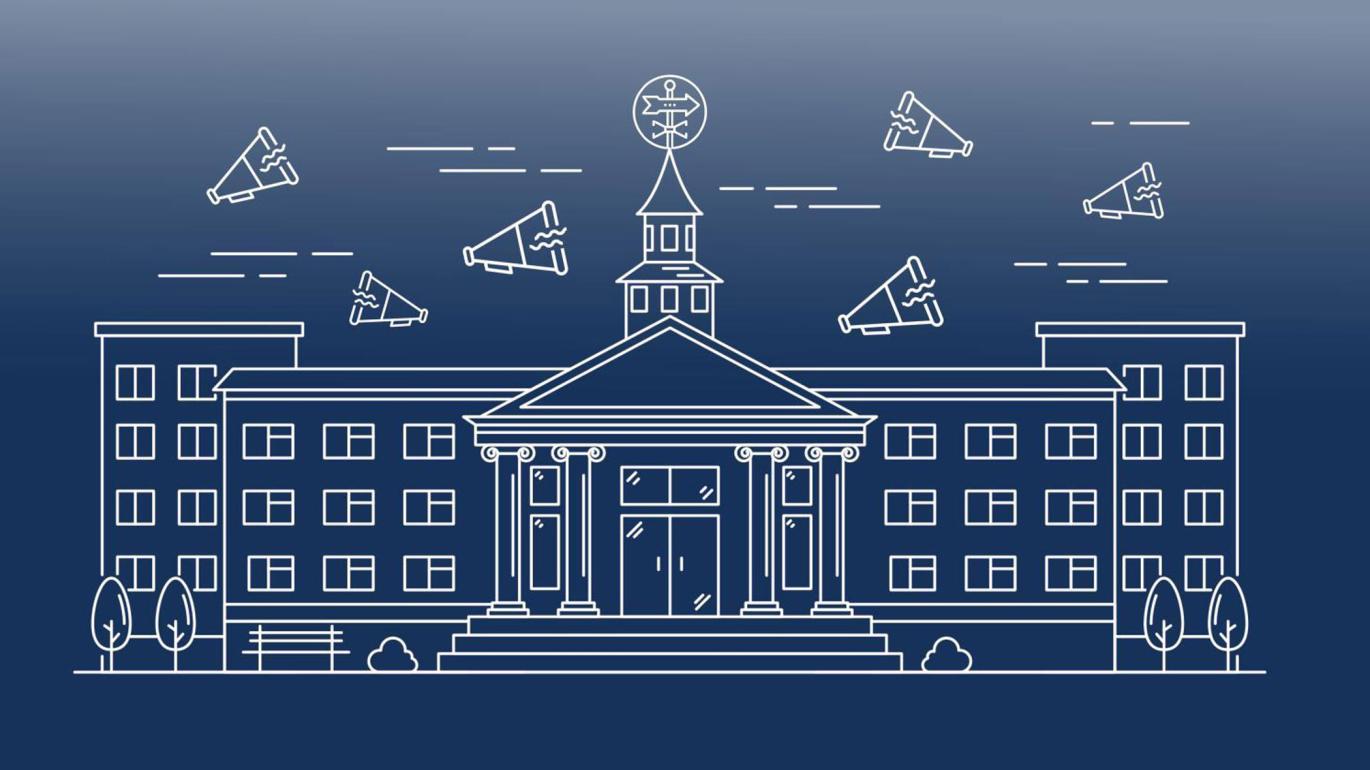 drawing of a school