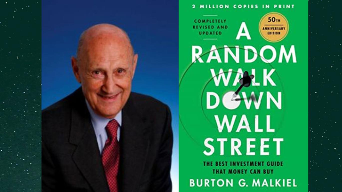 Burton Malkiel and covern of A Random Walk Down Wall Street