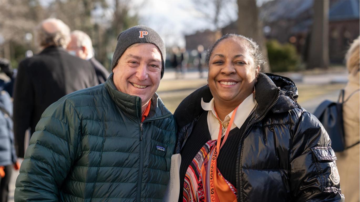 Two alumni at Alumni Day