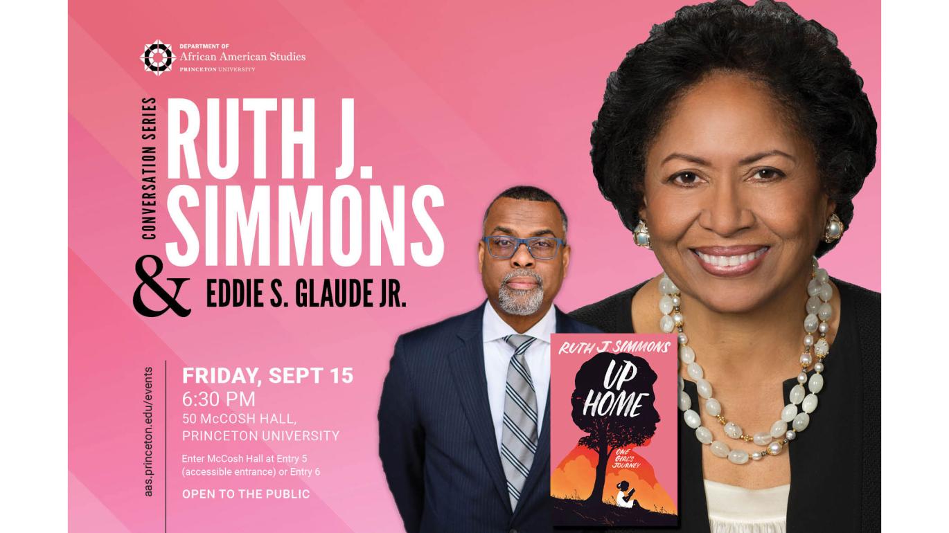 Ruth Simmons and Eddie Glaude event poster