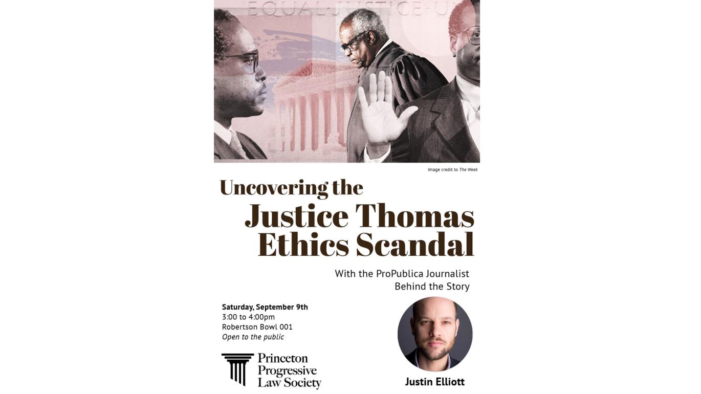 Poster for Clarence Thomas ProPublica event