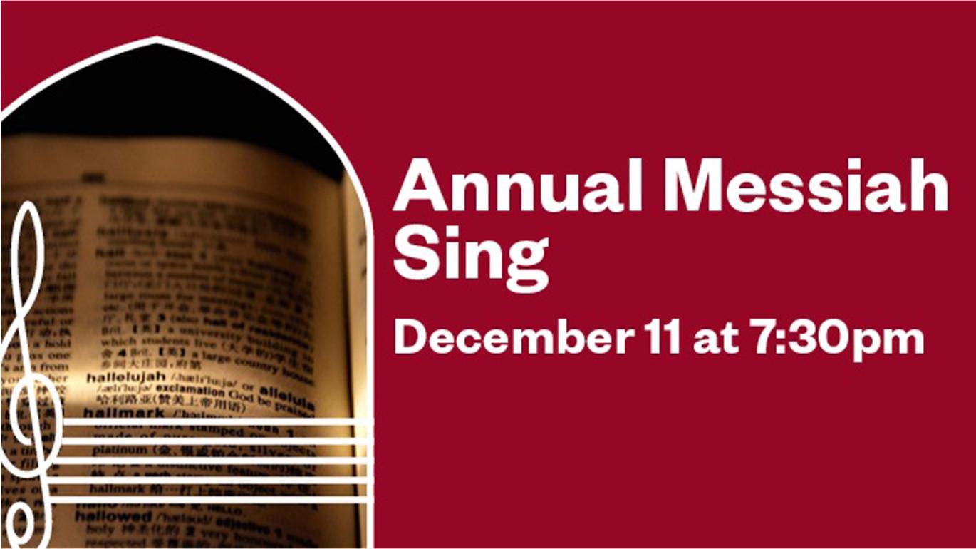 Annual Messiah Sing poster