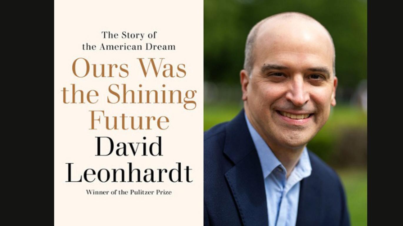 David Leonhardt with book cover
