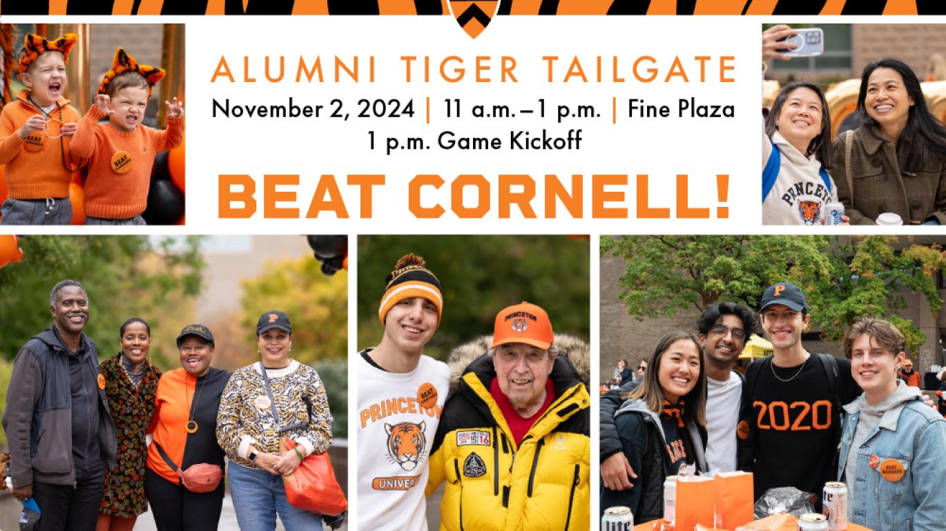 A college of photos of Princeton alumni from previous Tiger tailgates