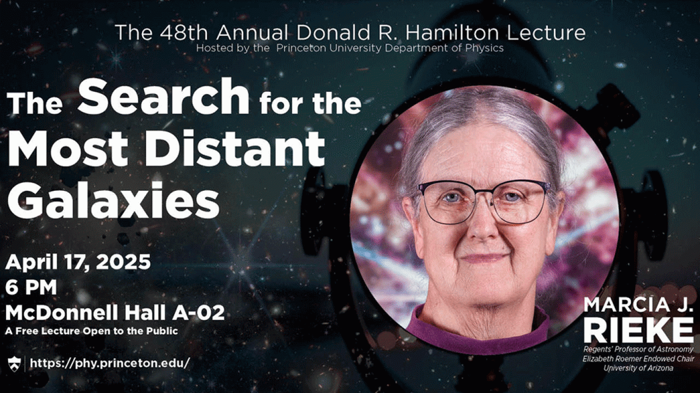 poster for talk by astronomy professor Marcia J. Rieke