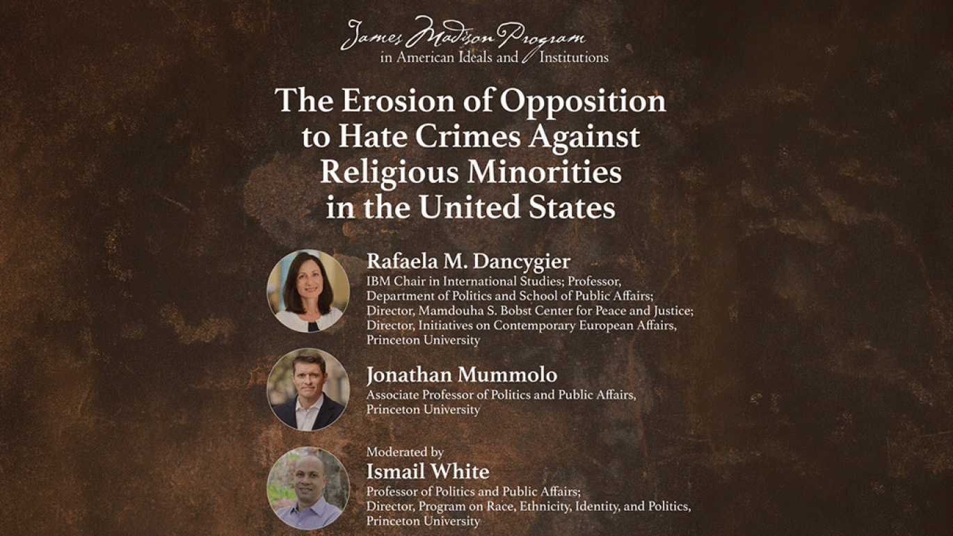 Poster for lecture about hate crime attitudes