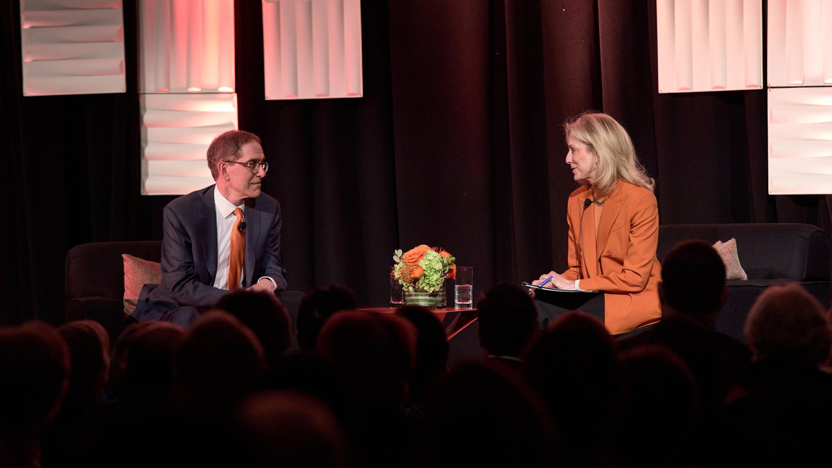 President Eisgruber speaking with Katherine Brittain Bradley in Washington DC