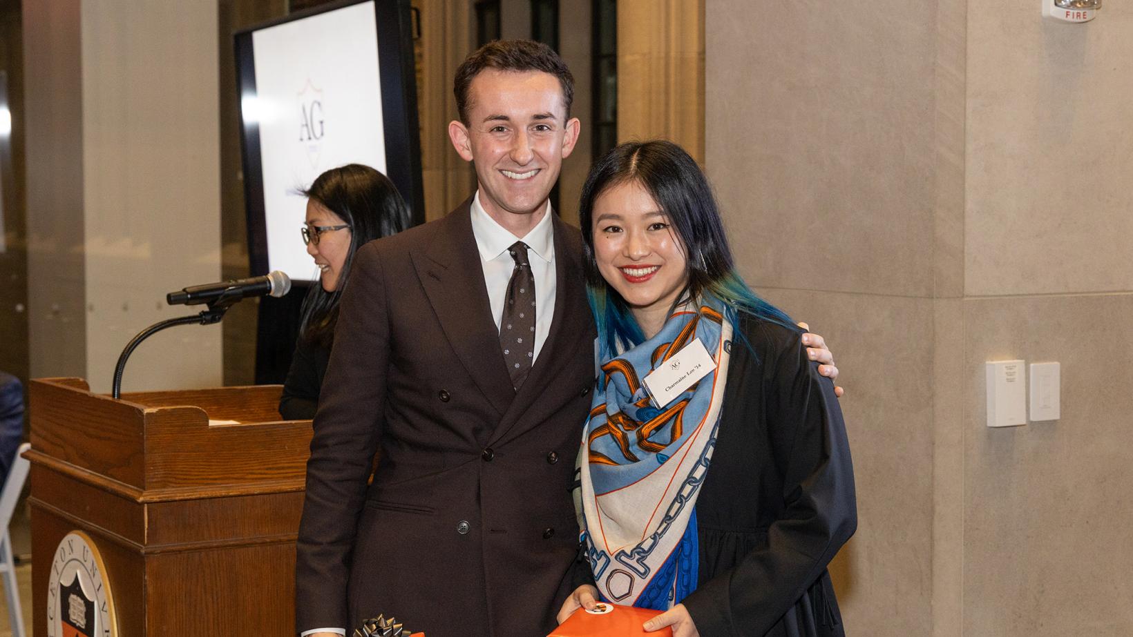 Charmaine Lee and Owen Ayer at the Annual Giving volunteer dinner