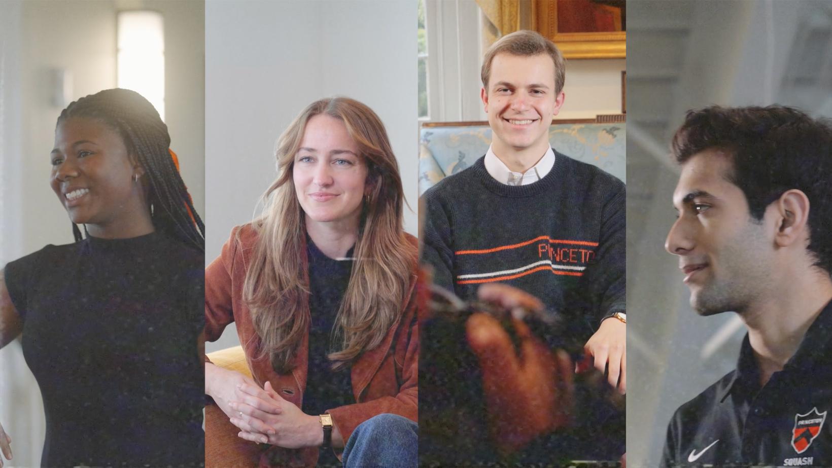 A collage of 4 current Princeton students who benefit from financial aid 