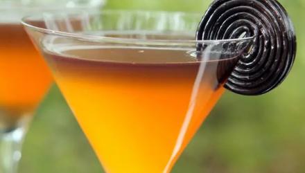 orange and black day cocktail