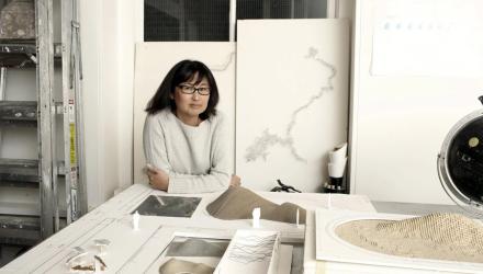 Maya Lin in her art studio