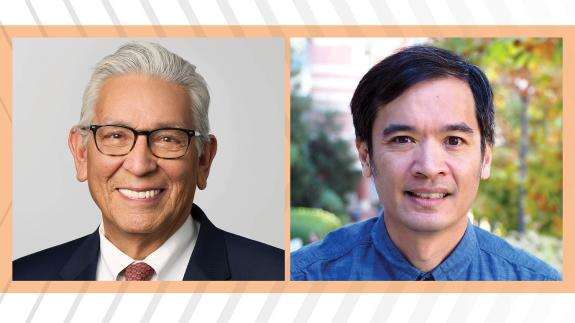Side by side portraits of Kevin Gover and Terence Tao