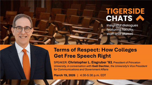 poster for Eisgruber TigerSide chat