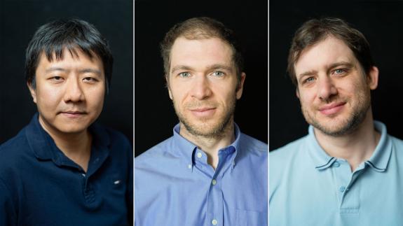 Portrait collage of three men
