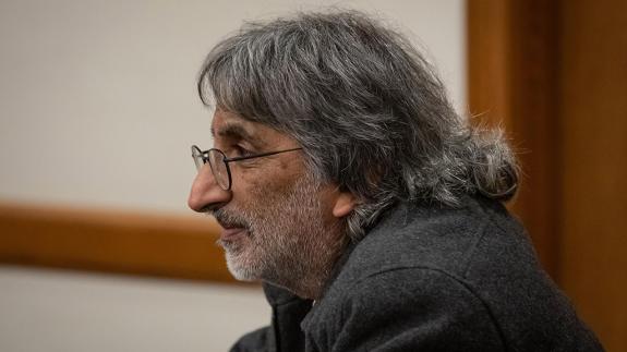 Akhil Reed Amar listening intently during one of his speaking engagements.