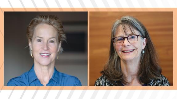 Side by side headshots of two Frances Arnold and Mary Brunkow