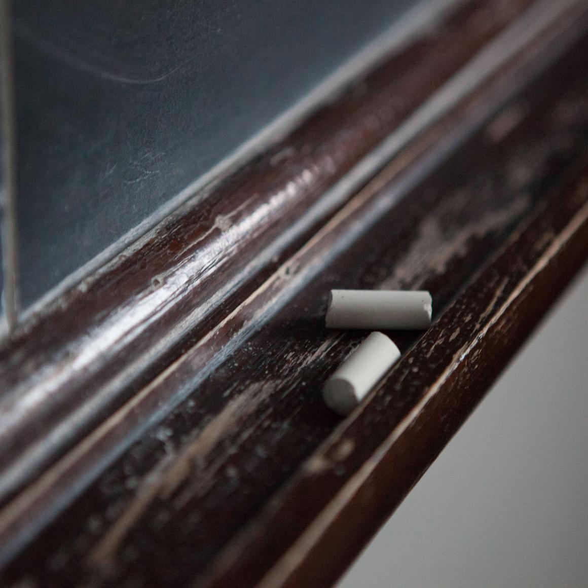 Chalkboard with chalk