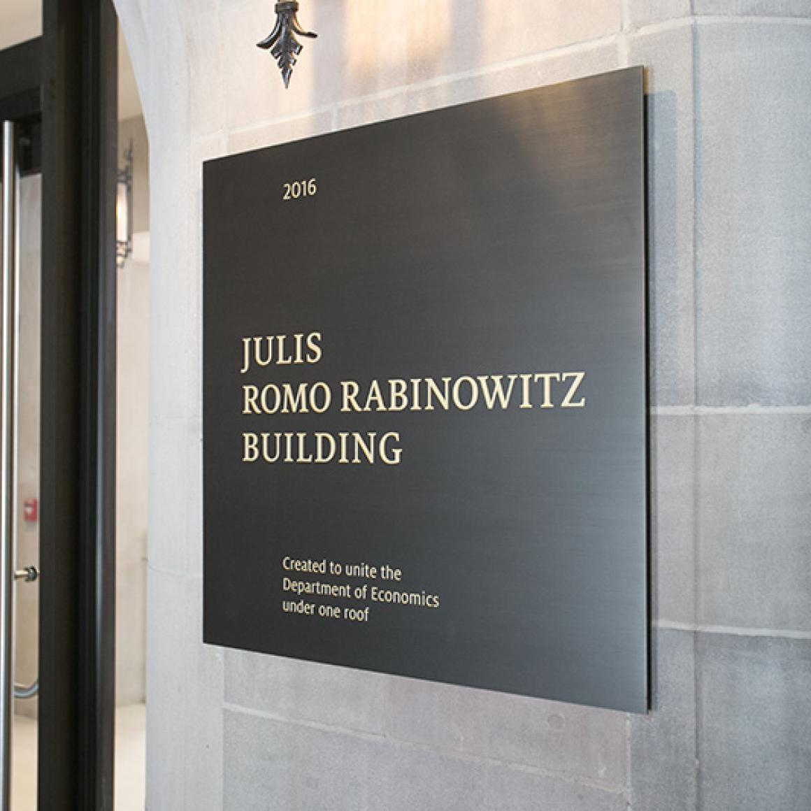 Julis Romo Rabinowitz Dedication