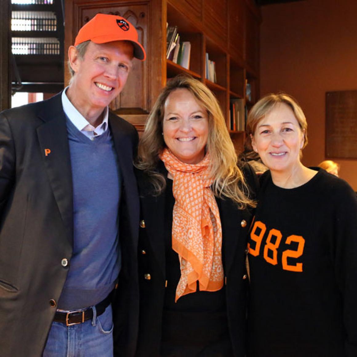 AG Chair Tim Kingston '85, Director of Annual Giving Sue Walsh. and Sara Judge '82