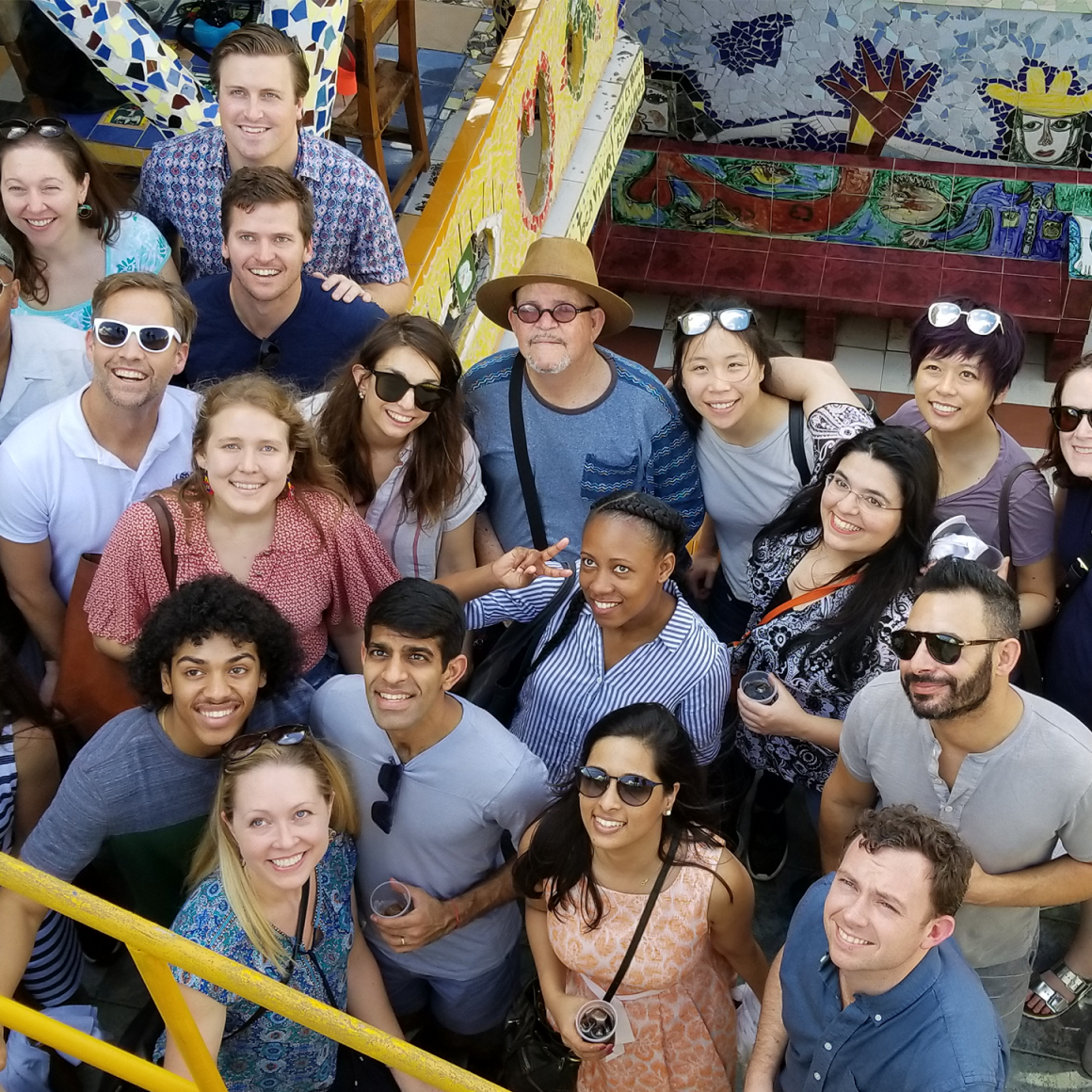 Young alumni in Cuba posing for photo