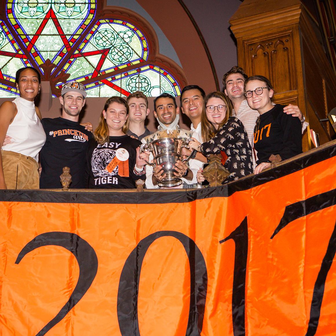 The Class of 2017 holds their ROAR trophy.