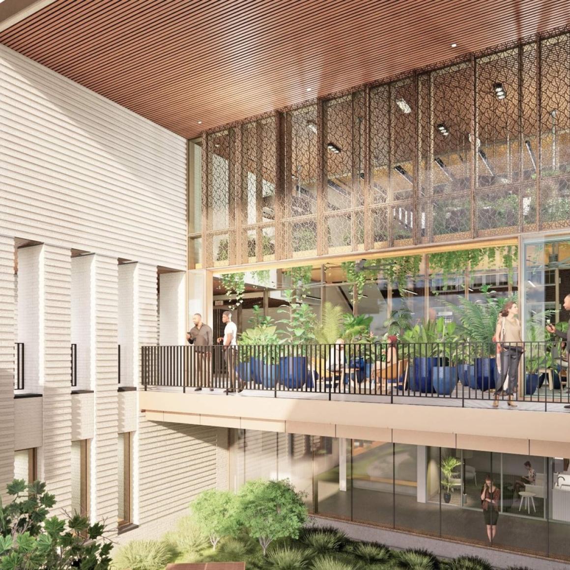 An artist's rendering of the Frist Health Center's winter garden
