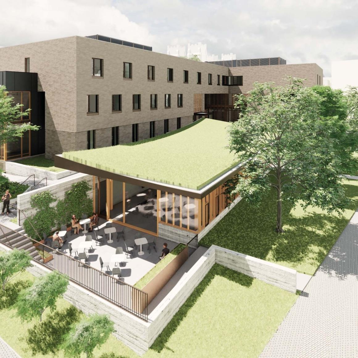 Aerial view of the Frist Health Center