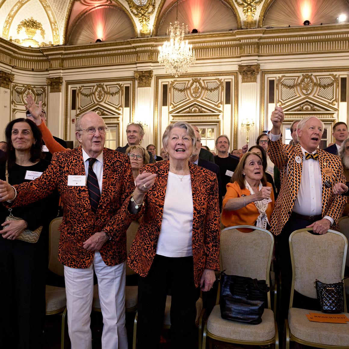 Alumni proudly sining Old Nassau togther.