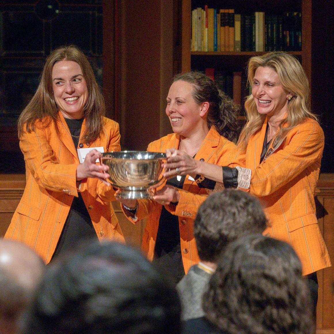 Class of 1926 Trophy winners: 2000 Class Agents Tiffany Madigan and Stephanie Ramos, with special gifts chair Alexis Moses
