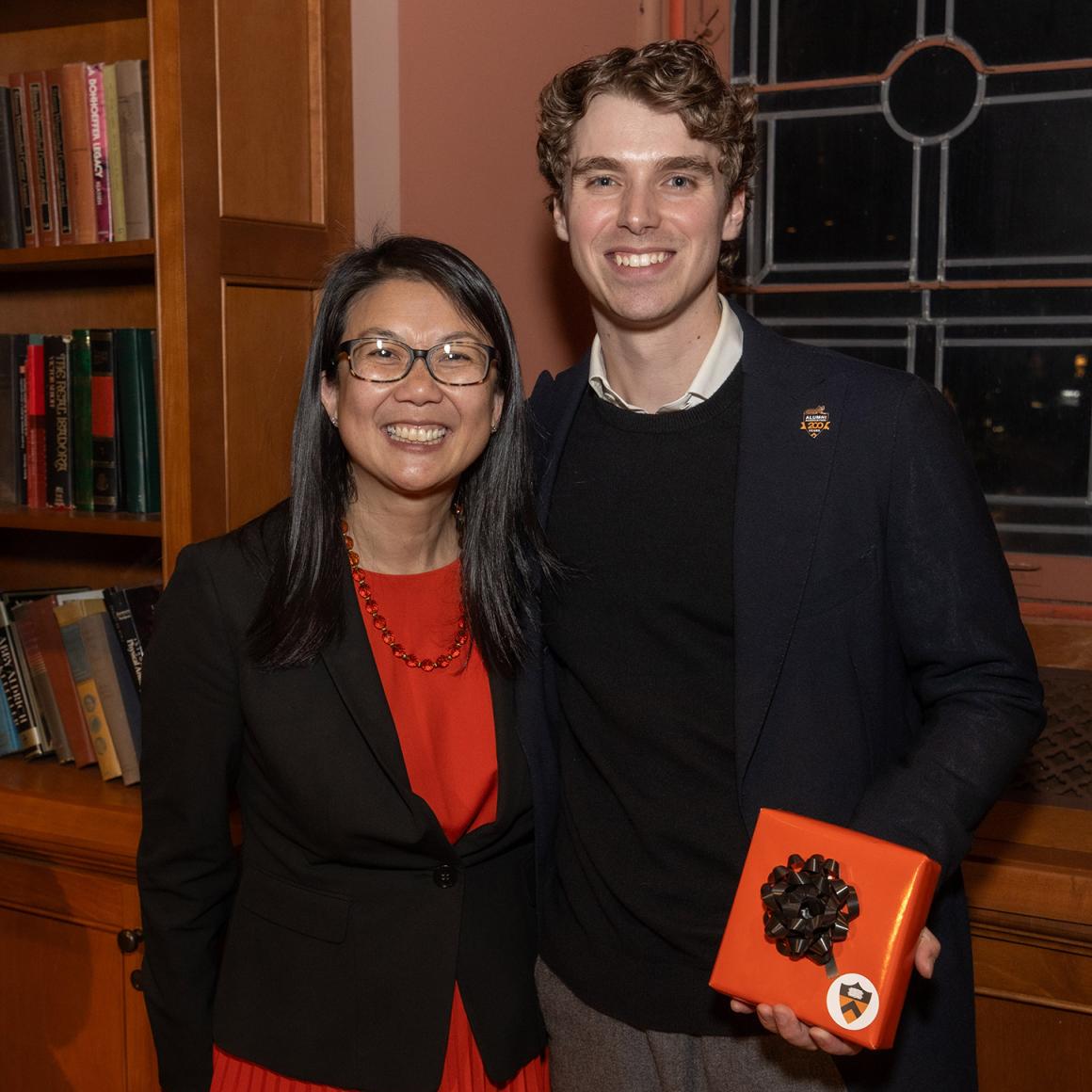 Annual Giving Committee Chair Deb Yu ’98 and Class Agent Jake Kirkham ’20