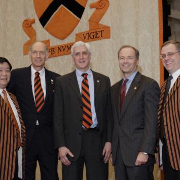 Leslie Gutierrez '84, Robert Eisenstadt '63, William M. Hardt '63,  R. Kelly Doherty '81, and Christopher Palermo '84