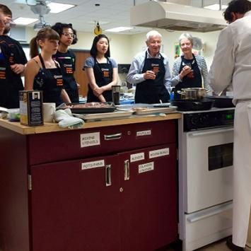 Gordon and Sheila Douglas in a kitchen