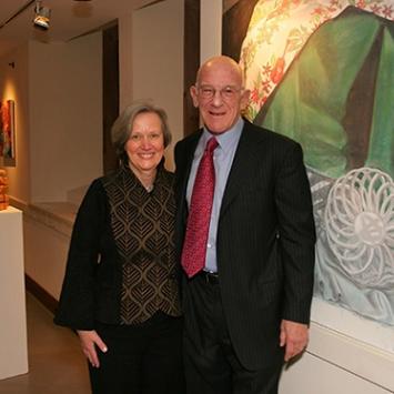 President Shirley M. Tilghman with Peter B. Lewis '55