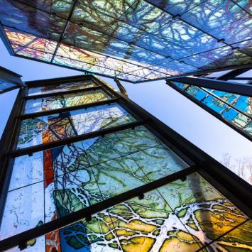 Sculpture looking up