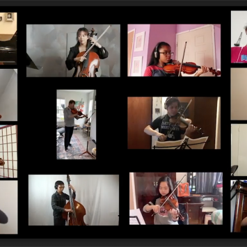 Harmony students perform with NY Philharmonic musicians