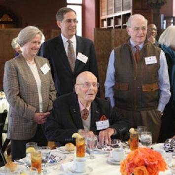 William Scheide with Princeton presidents