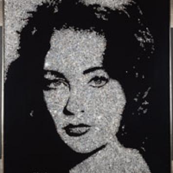 Vik Muniz portrait of Elizabeth Taylor 