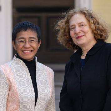 Maria Ressa and Julia Wolfe at Alumni Day 2022