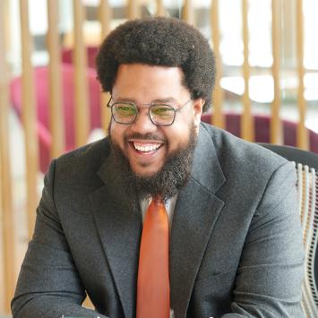 Anthony Noble, laughing