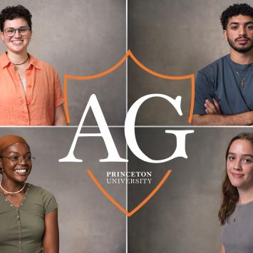 A collage of four Princeton undergraduates who participated in the LENS program.