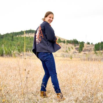 Maura Whelan, wearing her Reunions jacket