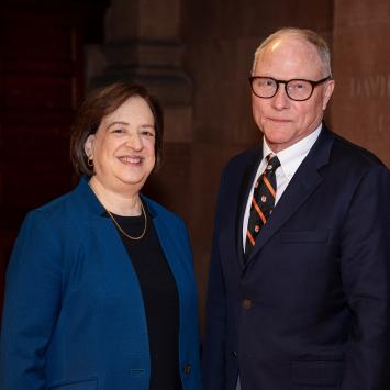 Elena Kagan and David Card, side by side, on Alumni Day 2025