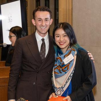 Charmaine Lee and Owen Ayer at the Annual Giving volunteer dinner
