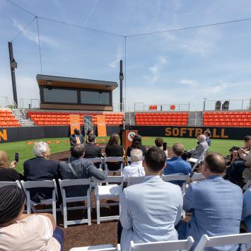Dedication ceremony for Cynthia Lynn Paul ’94 Field