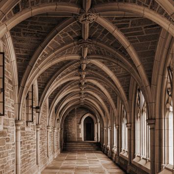 Gothic archway on the Princeton campus